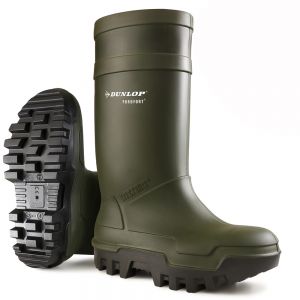 Dunlop Thermo+ Full Safety Wellington Boot - Green
